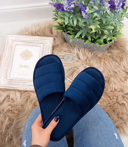 Kapcie damskie Natural Style NS-141 Granatowe