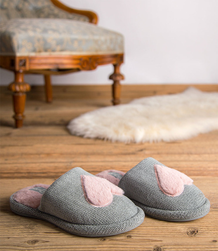 Kapcie damskie Natural Style NS-239 Szare