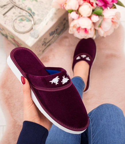 Kapcie damskie Natural Style NS-059 Purpurowe