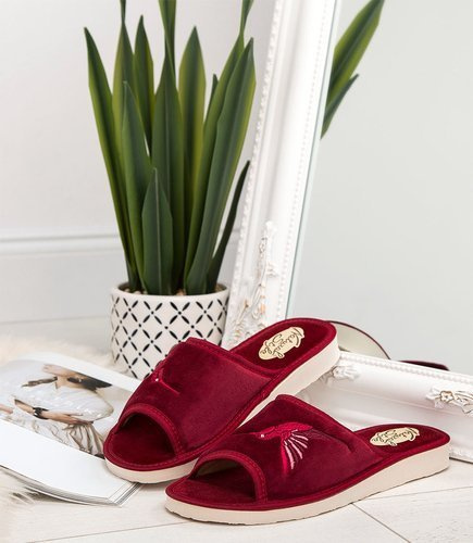 Kapcie damskie Natural Style NS-037 Bordowe