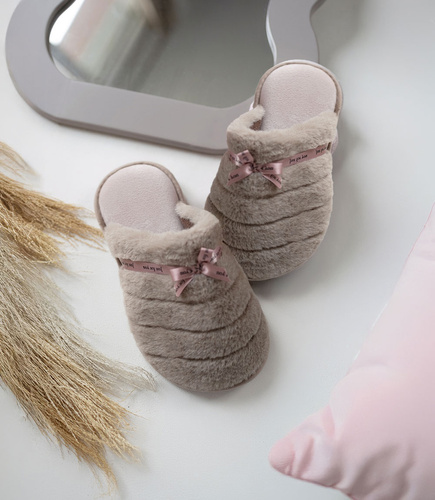Kapcie damskie Natural Style NS-260 Beżowe