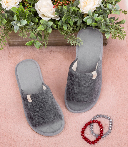 Kapcie damskie Natural Style NS-075 Szare