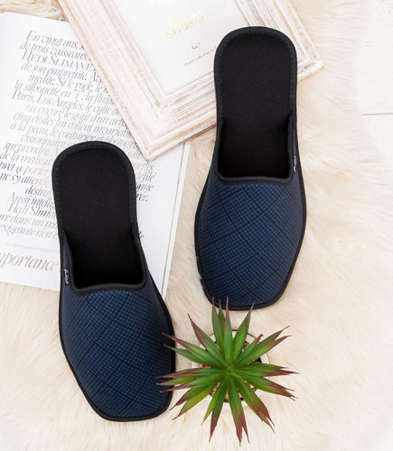 Kapcie męskie Natural Style NS-257 Granatowe-Czarne