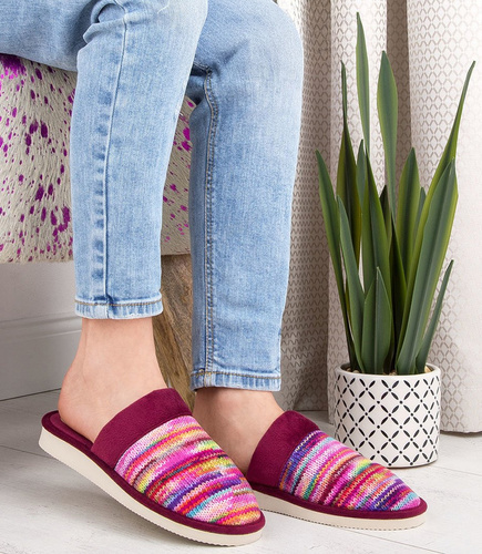 Kapcie damskie Natural Style NS-077 Purpurowe