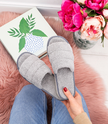 Kapcie damskie Natural Style NS-047 Szare