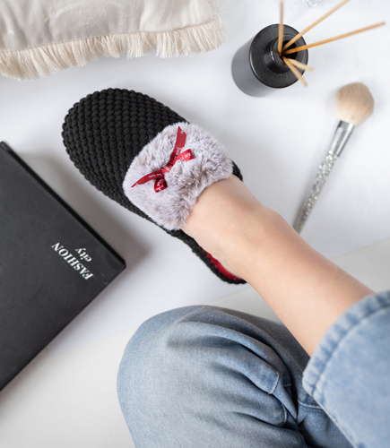 Kapcie damskie Natural Style NS-265 Czarne