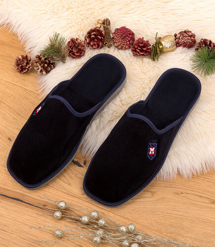 Kapcie męskie Natural Style NS-401 Granatowe