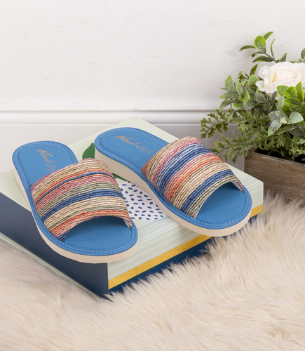 Kapcie damskie Natural Style NS-034 Niebieski