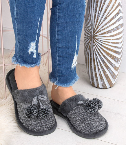 Kapcie damskie Natural Style NS-249 Szary