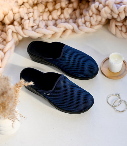 Kapcie Damskie Natural Style NS-709 Granatowe