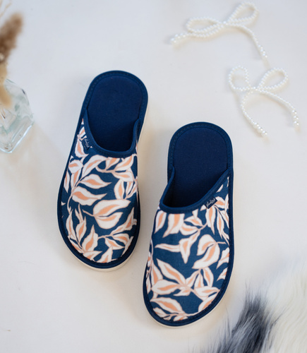 Kapcie Damskie Natural Style NS-068b Granatowe