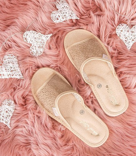 Kapcie damskie Natural Style NS-116 Beżowe