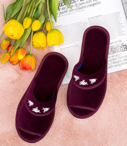 Kapcie damskie Natural Style NS-054 Purpurowe