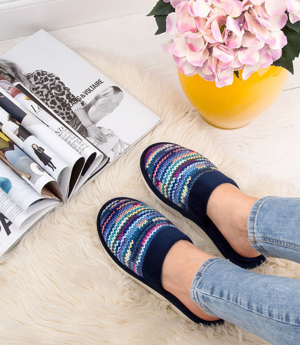 Kapcie damskie Natural Style NS-077 Granatowe