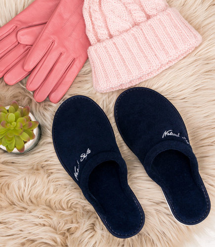 Kapcie damskie Natural Style NS-042 Granatowe